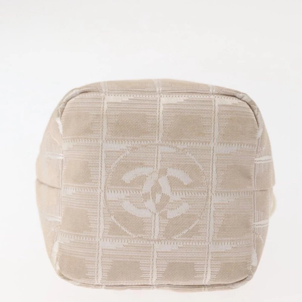 CHANEL New Travel Line Pouch Nylon Beige CC - Picture 6 of 16